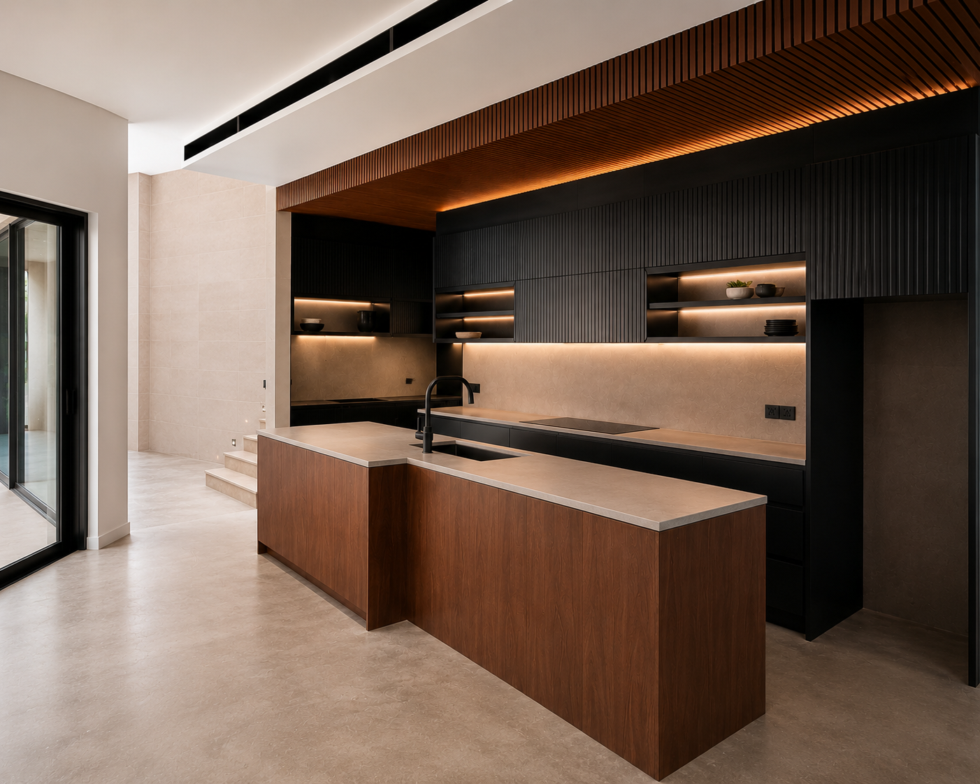 Finished contemporary kitchen